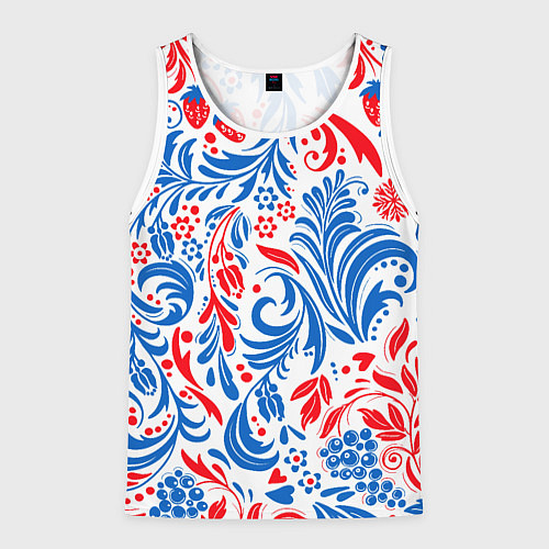 Мужская майка без рукавов Славяно - русский стиль / 3D-Белый – фото 1