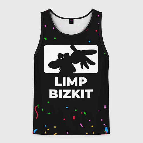 Мужская майка без рукавов Limp Bizkit конфети / 3D-Черный – фото 1