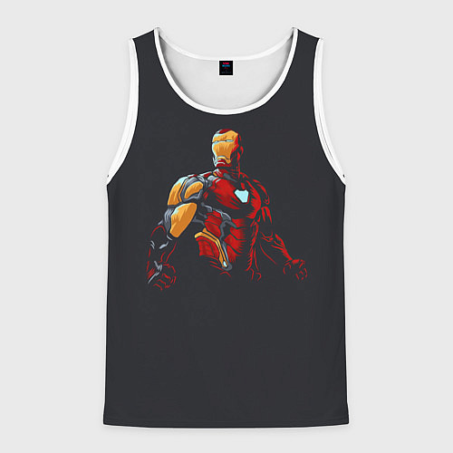 Мужская майка без рукавов Железный человек - арт / 3D-Белый – фото 1