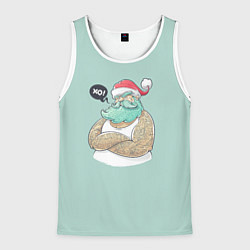 Мужская майка без рукавов Современный дед мороз