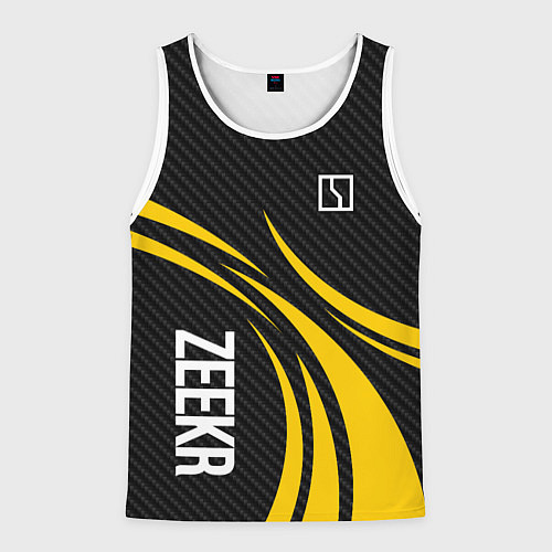 Мужская майка без рукавов Zeekr - yellow color / 3D-Белый – фото 1