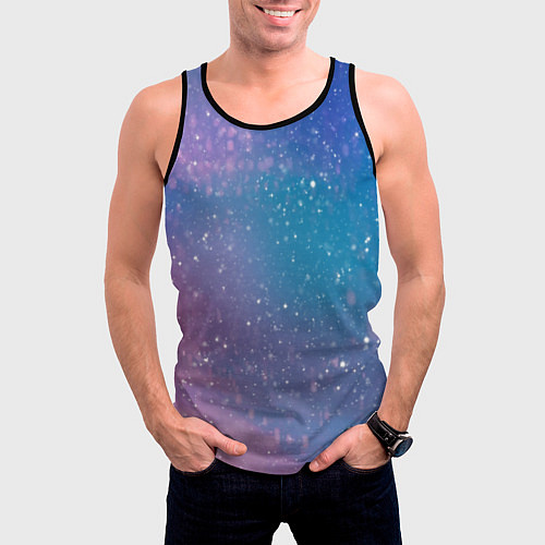 Мужская майка без рукавов Winter falls gradient / 3D-Черный – фото 3