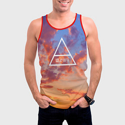 Майка-безрукавка мужская 30 Seconds to Mars - музыкальная группа, цвет: 3D-красный — фото 2