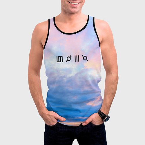 Мужская майка без рукавов 30 Seconds to Mars - закат / 3D-Черный – фото 3