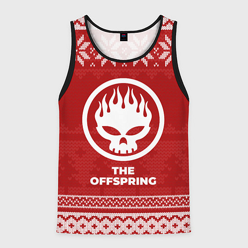 Мужская майка без рукавов Новогодний The Offspring / 3D-Черный – фото 1