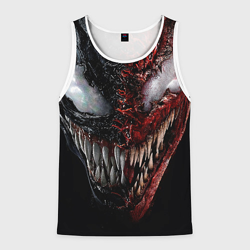 Мужская майка без рукавов Веном и Карнаж / 3D-Белый – фото 1