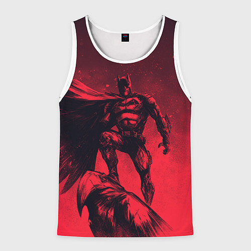 Мужская майка без рукавов Batman - art / 3D-Белый – фото 1