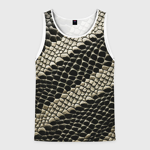 Мужская майка без рукавов Будь в тренде змеи / 3D-Белый – фото 1