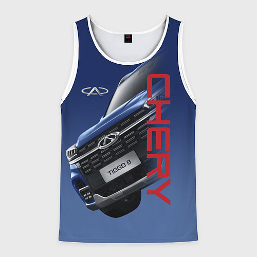 Мужская майка без рукавов Chery / 3D-Белый – фото 1