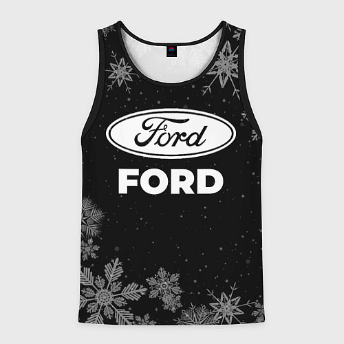 Мужская майка без рукавов Снежный Ford / 3D-Черный – фото 1