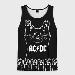 Мужская майка без рукавов AC DC: cat rock