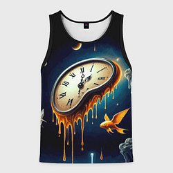 Мужская майка без рукавов Течение времени - сюрреализм
