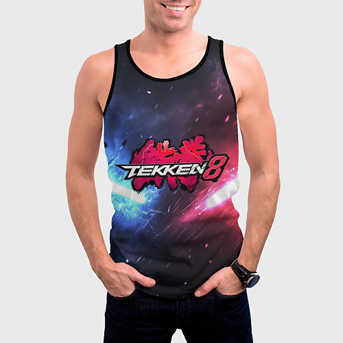 Мужская майка без рукавов Сопротивление в Tekken 8 / 3D-Черный – фото 3