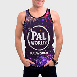 Майка-безрукавка мужская Праздничный Palworld, цвет: 3D-черный — фото 2