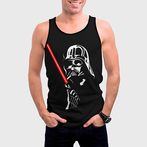 Мужская майка без рукавов Дарт Вейдер зажигалка / 3D-Черный – фото 3
