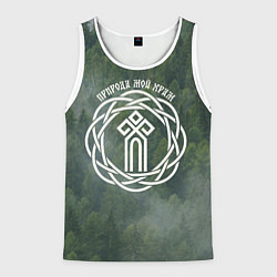 Мужская майка без рукавов Символ чур - природа мой храм