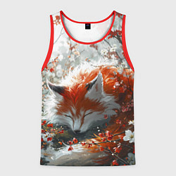 Мужская майка без рукавов Милая лисичка в лесу