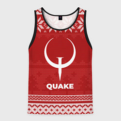 Мужская майка без рукавов Новогодний Quake