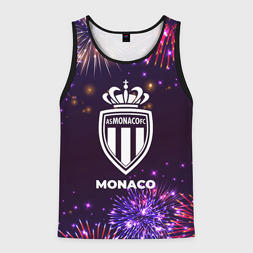 Мужская майка без рукавов Праздничный Monaco / 3D-Черный – фото 1