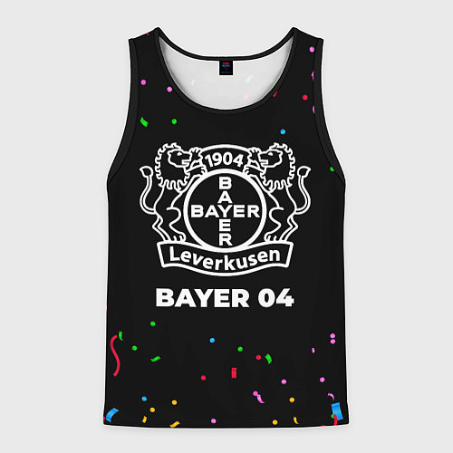 Мужская майка без рукавов Bayer 04 конфети / 3D-Черный – фото 1