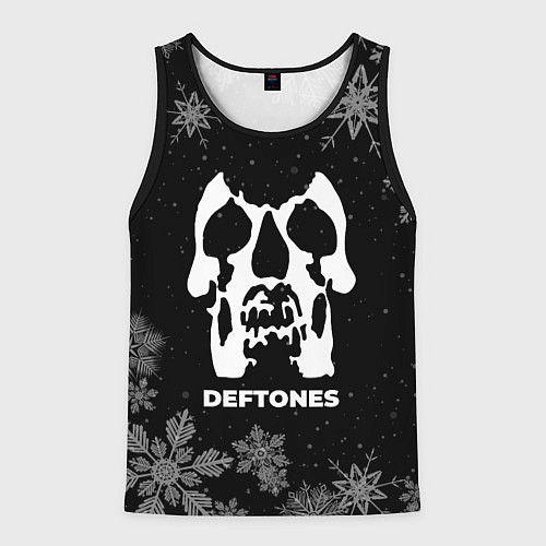 Мужская майка без рукавов Снежный Deftones / 3D-Черный – фото 1