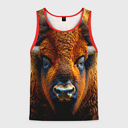 Мужская майка без рукавов Голова бизона
