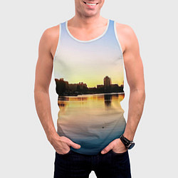 Майка-безрукавка мужская Шкиперская гавань в Санкт-Петербурге, цвет: 3D-белый — фото 2
