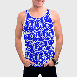 Майка-безрукавка мужская Nirvana logo blue, цвет: 3D-белый — фото 2