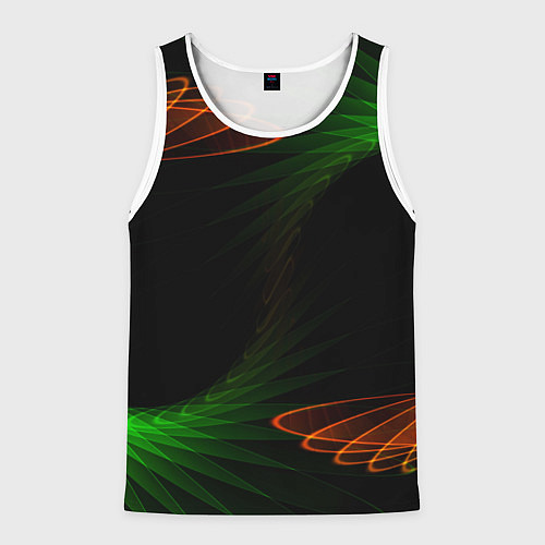 Мужская майка без рукавов Оптический дым текстура / 3D-Белый – фото 1