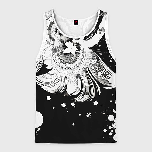 Мужская майка без рукавов Абстрактная экспрессивная композиция / 3D-Белый – фото 1