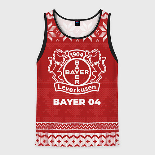 Мужская майка без рукавов Новогодний Bayer 04 / 3D-Черный – фото 1