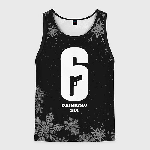 Мужская майка без рукавов Снежный Rainbow Six / 3D-Черный – фото 1