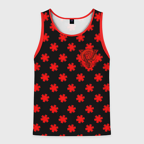 Мужская майка без рукавов Bullet for my valentine pattern / 3D-Красный – фото 1