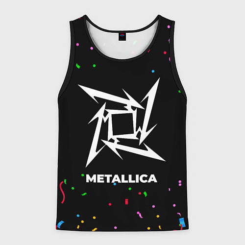 Мужская майка без рукавов Metallica конфети / 3D-Черный – фото 1