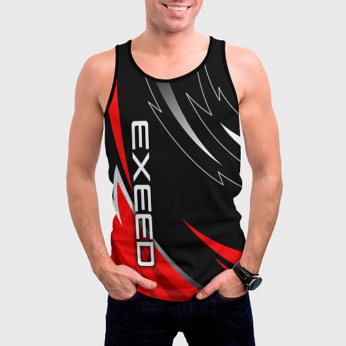 Мужская майка без рукавов Exeed - red uniform / 3D-Черный – фото 3