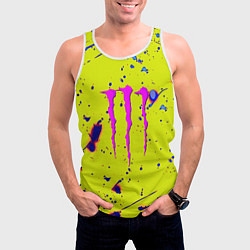 Майка-безрукавка мужская Monster energy краски, цвет: 3D-белый — фото 2