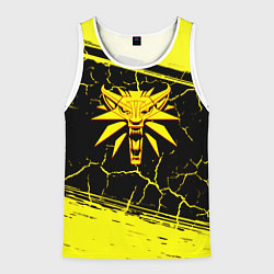 Мужская майка без рукавов Ведьмак трещины текстура