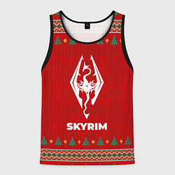 Майка-безрукавка мужская Skyrim new year, цвет: 3D-черный