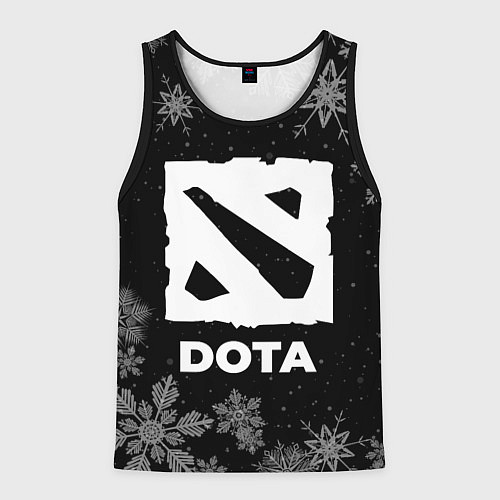 Мужская майка без рукавов Снежный Dota / 3D-Черный – фото 1