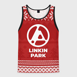 Майка-безрукавка мужская Новогодний Linkin Park 2024, цвет: 3D-черный