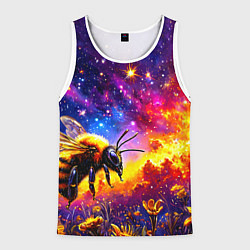Мужская майка без рукавов Пчелка в космосе