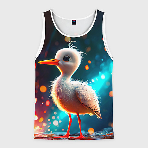 Мужская майка без рукавов Аистенок / 3D-Белый – фото 1