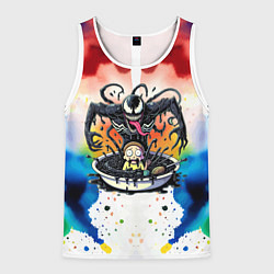 Мужская майка без рукавов Веном присмотрелся к Морти - ядовитая слизь