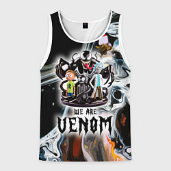 Мужская майка без рукавов Морти и Рик под властью ядовитой слизи - коллаба