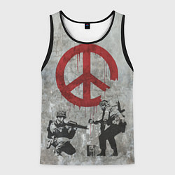 Мужская майка без рукавов Banksy - peace