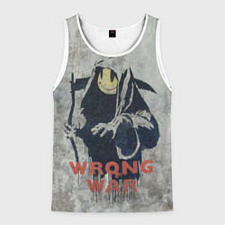 Майка-безрукавка мужская Banksy - wrong war, цвет: 3D-белый
