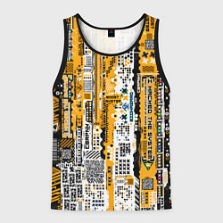 Мужская майка без рукавов Cyberpunk pattern yellow