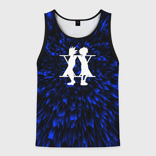 Мужская майка без рукавов Hunter x Hunter blue energy / 3D-Черный – фото 1