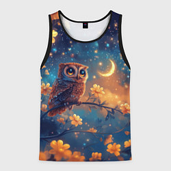 Мужская майка без рукавов Сова на ветке