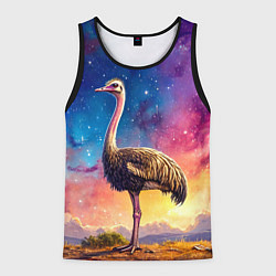 Мужская майка без рукавов Страус и звездное небо